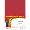 Barevný papír A3/100/80g-červený