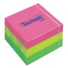 Bloček samolepicí Tartan  76x76mm/100 listů neon barevný (Balení Karton)