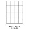 Etikety Laser. tisk 48,5x16,9/100 listů