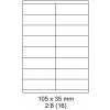 Etikety Laser. tisk 105x35/100 listů