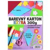 Barevný karton EXTRA 300g A4/10listů - červený