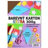 Barevný karton EXTRA 300g A4/10listů - hnědý