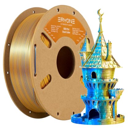 FILAMENT ERYONE / PLA SILK / DUAL-COLOR / ZLATÁ-MODRÁ