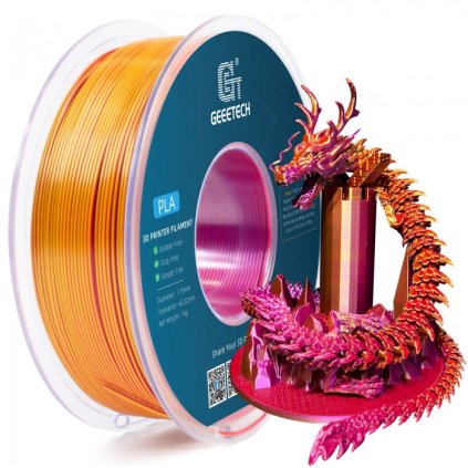 GEEETECH / Pla Silk / Tri-color / Červená - zlatá - fialová / 1.75mm / 1kg – Filament pro 3D tisk