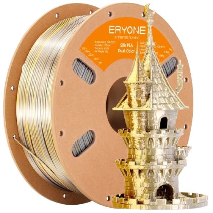 ERYONE / Pla Silk / Dual-color / Zlatá - stříbrná / 1.75mm / 1kg – Filament pro 3D tisk