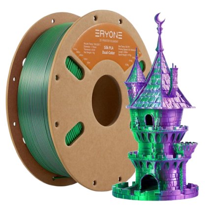 ERYONE / Pla Silk / Dual-color / Fialová - zelená / 1.75mm / 1kg – Filament pro 3D tisk