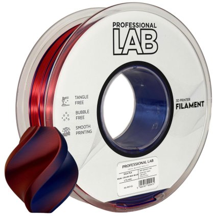 PROF. LAB | Pla Dual Silk | Červená-modrá | 1.75mm | 1kg