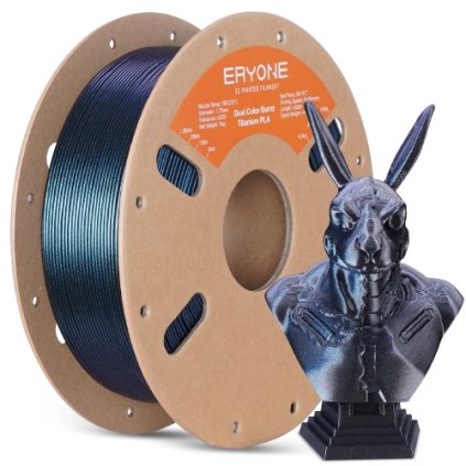ERYONE PLA Burnt Titanium černá-modrá 1,75 mm 1 kg – filament pro 3D tisk