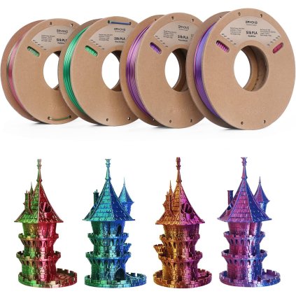 ERYONE | Pla Silk | Dual-color | Mix 3 | 1.75mm | 4x0,25kg