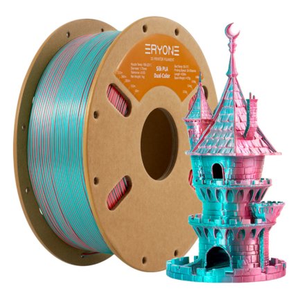FILAMENT ERYONE / PLA SILK / DUAL-COLOR / MODROZELENÁ-ORANŽOVÁ / 1,75 MM / 1 KG