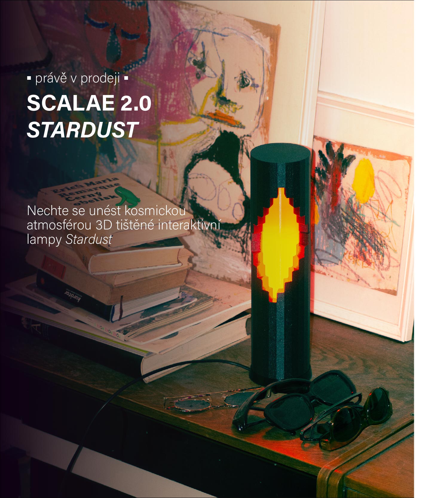 Scalae 2.0 Stardust interaktivní lampa 3D tisk český design