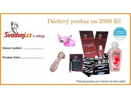 Dárkový poukaz sexshop 2000 Kč