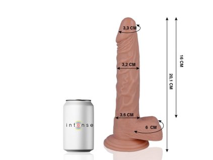realisticke dildo s prisavkou 20cm predni pohled