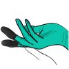 ElectraStim Silicone Noir Explorer Finger Sleeves
