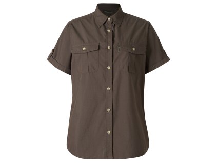 3130 128 01 Pinewood Safari Short Sleeve Shirt Womens Dark Olive (11548)
