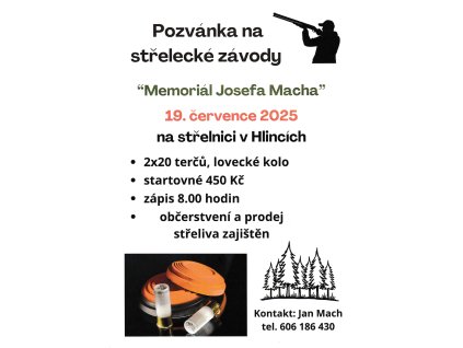 "Memoriál Josefa Macha" na střelnici v Hlincích 19.7.2025