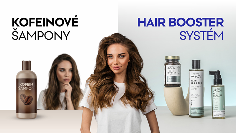 Kofeinové šampony vs. řada HAIR BOOSTER od TOMAS ARSOV