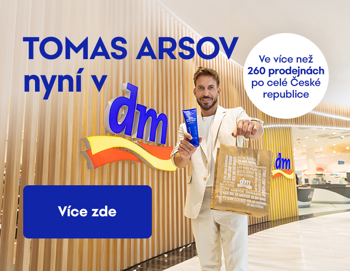 TOMAS ARSOV vstupuje do sítě drogerií dm.