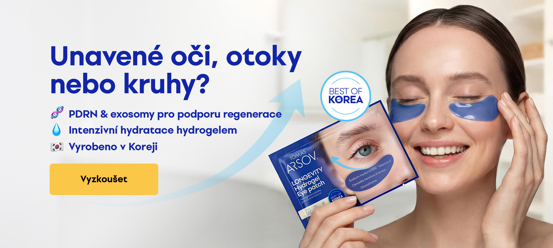 Novinka LONGEVITY Hydrogelové polštářky pod oči