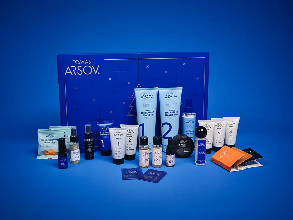 Adventní kalendář TOMAS ARSOV s produkty, které v něm najdete