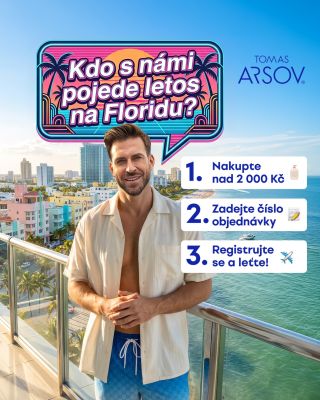 Sbalte si kufry, protože letos vás Tomas Arsov může vzít přímo na Floridu! Stačí si udělat radost na našem e-shopu a jste...