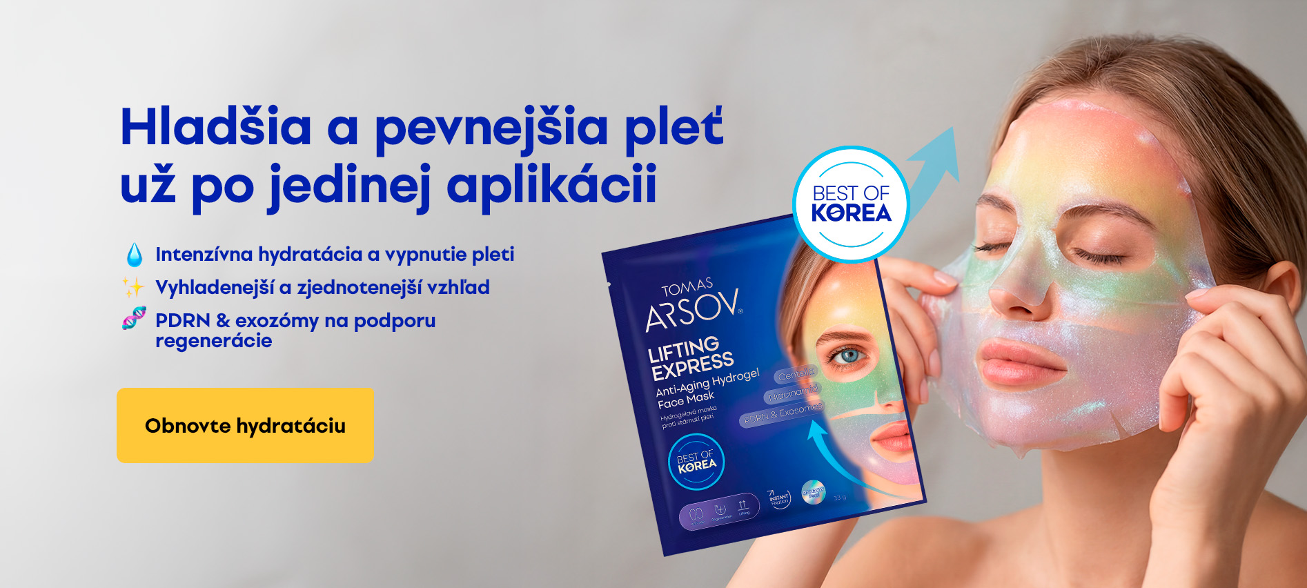 Novinka LIFTING EXPRESS Hydrogélová maska