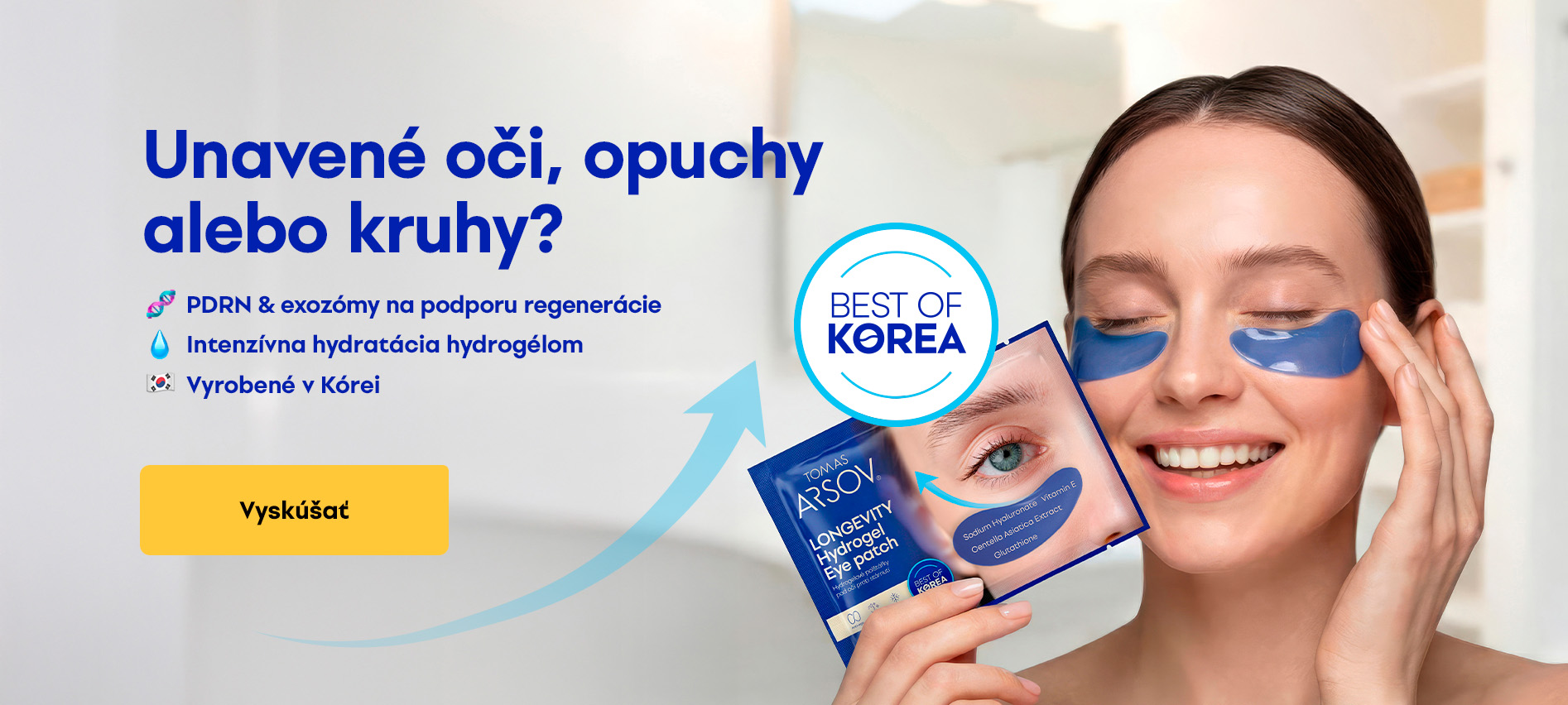 Novinka LONGEVITY Hydrogélové vankúšiky pod oči