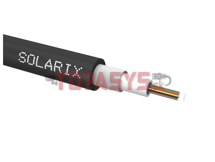 Univerzální kabel CLT Solarix 12vl 50/125 LSOH E<sub>ca</sub> OM4 černý SXKO-CLT-12-OM4-LSOH