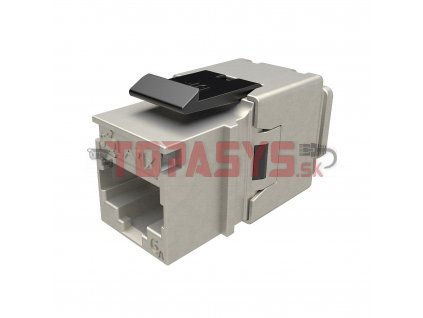 Rychlozařezávací keystone Solarix CAT6A STP SXKJ-10G-STP-BK-NA Component Level a 4PPoE certifikace