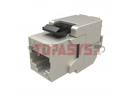 10G samořezný keystone Solarix CAT6A STP RJ45 SXKJ-10G-STP-BK-SA Component Level a 4PPoE certifikace
