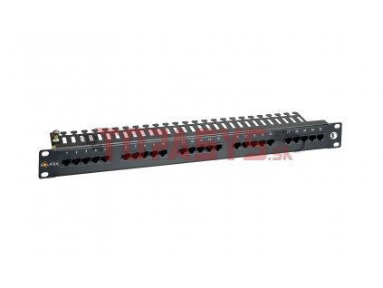 ISDN panel Solarix 25 x RJ45 černý 1U SX25-ISDN-BK