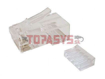 Konektor RJ45 CAT6 UTP 8p8c nestíněný skládaný na licnu KRJ45/6