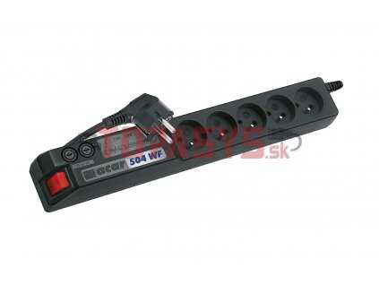 Napajeci panel ACAR A-504, 3 m, 5 pozic, s přepěťovou ochranou bez vany ACAR-A-504