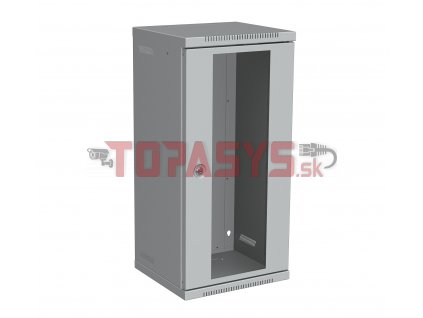 Nástěnný rozvaděč 10" 12U RAL 7035 skleněné dveře LC-10-12-11-G