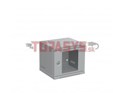 Nástěnný rozvaděč 10" 4U RAL 7035 skleněné dveře LC-10-4-11-G