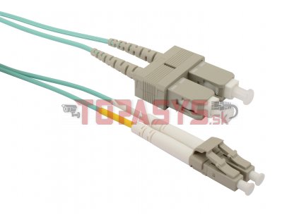 Patch kabel Solarix 50/125 LCupc/SCupc MM OM3 1m duplex SXPC-LC/SC-UPC-OM3-1M-D