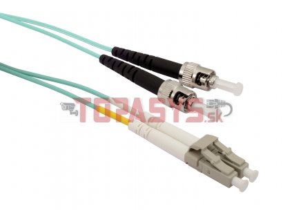 Patch kabel Solarix 50/125 LCupc/STupc MM OM3 2m duplex SXPC-LC/ST-UPC-OM3-2M-D