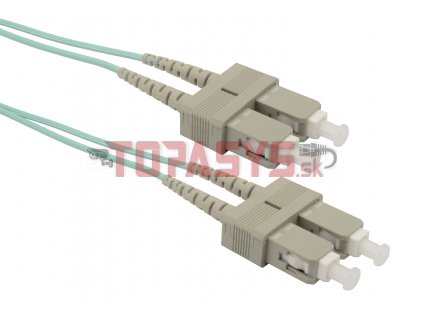 Patch kabel Solarix 50/125 SCupc/SCupc MM OM3 2m duplex SXPC-SC/SC-UPC-OM3-2M-D