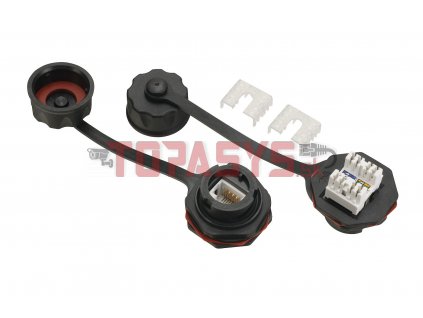 Průmyslový zásuvkový modul Solarix CAT5E UTP 1 x RJ45 IP67 SXKJ-IN-5E-UTP-BK