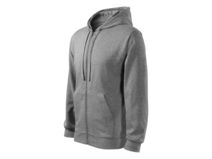 Trendy Zipper-tmavě šedý melír