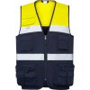 Pracovní vesta Beta (Barva námořnická modrá/svítivě žlutá (55221), Velikost 3XL)
