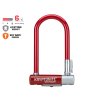 002024 KryptoLok Mini 7 Color Series Red U Lock Front facing červená