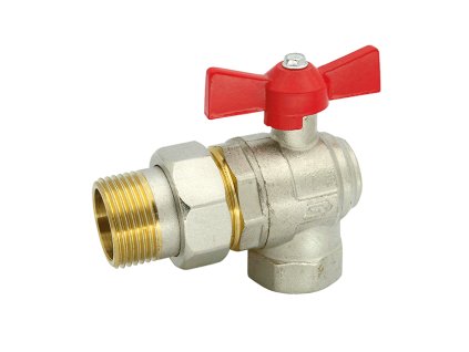 Kulový kohout se šroubením rohový motýl 1/2"