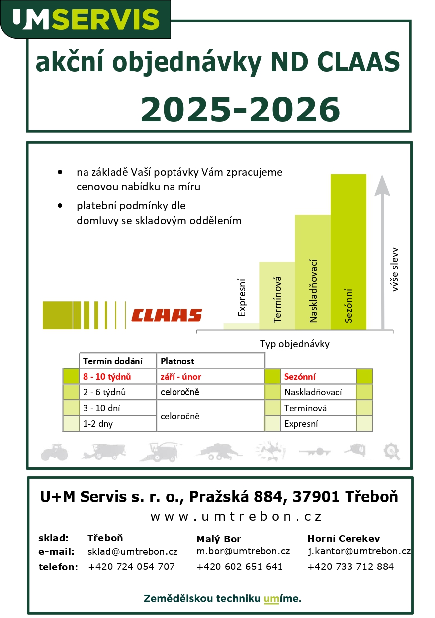Slevy na náhradní díly CLAAS