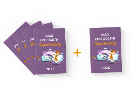 Diář pro účetní superhrdinky 2025: 4 + 1 zdarma