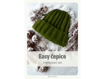 Set easy čepice - Zelená