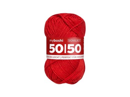 12 Signální červená klubko Myboshi Příze 50:50 Signalrot W932