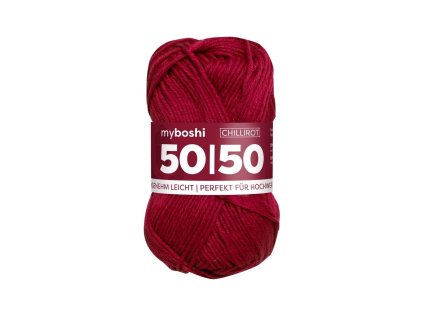 13 Chilli červená klubko Myboshi Příze 50:50 Chillirot W934