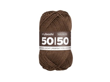 24 Ořech klubko Myboshi Příze 50:50 Wallnuss W977
