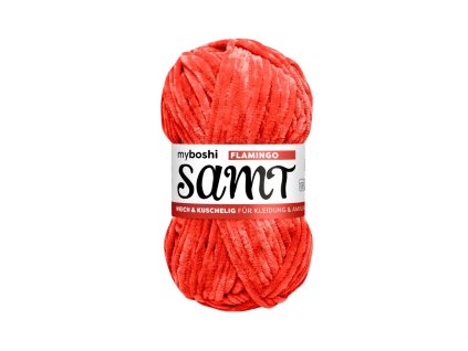 10 Plameňák klubko Myboshi Příze Samt Flamingo W831